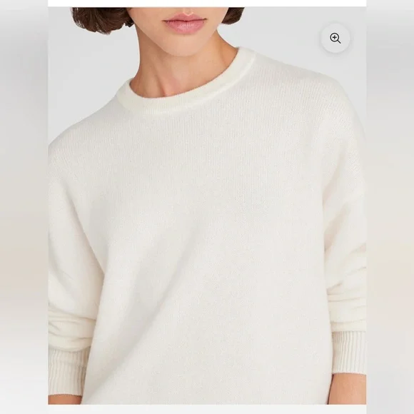 Club Monaco Women's Ivory Crewneck Sweater